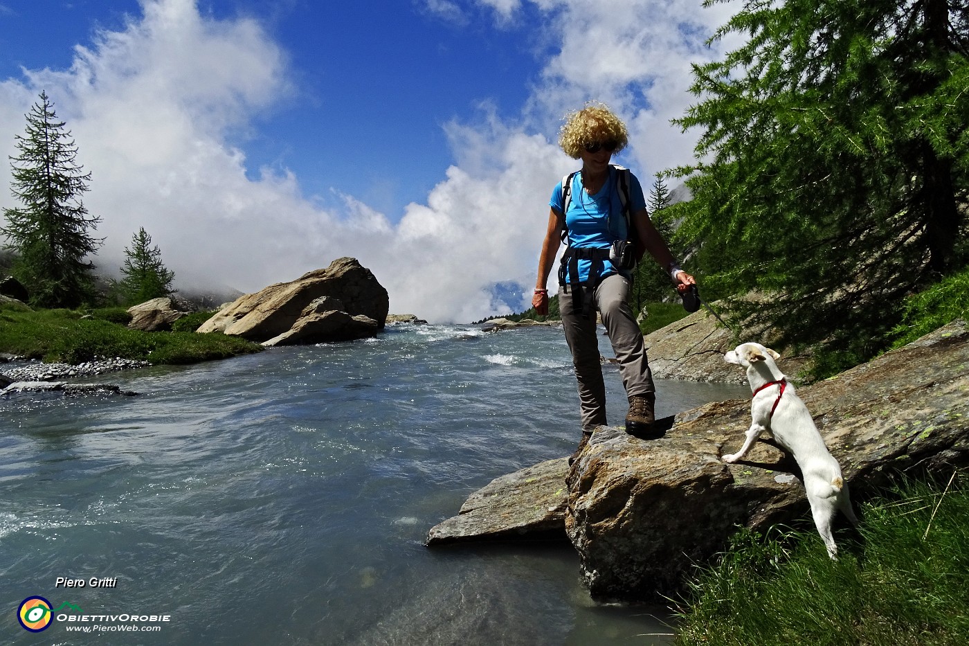 30 Torrente gonfio d'acqua discendente da nevai-ghiacciai.JPG -                                